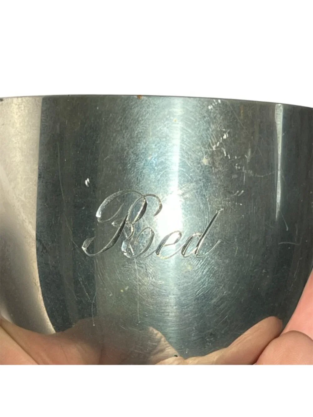 Vintage Kirk Stieff Pewter Jefferson Cup P50 Personalized 1989  2.5